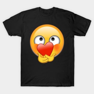 Shy Heart Emoji T-Shirt